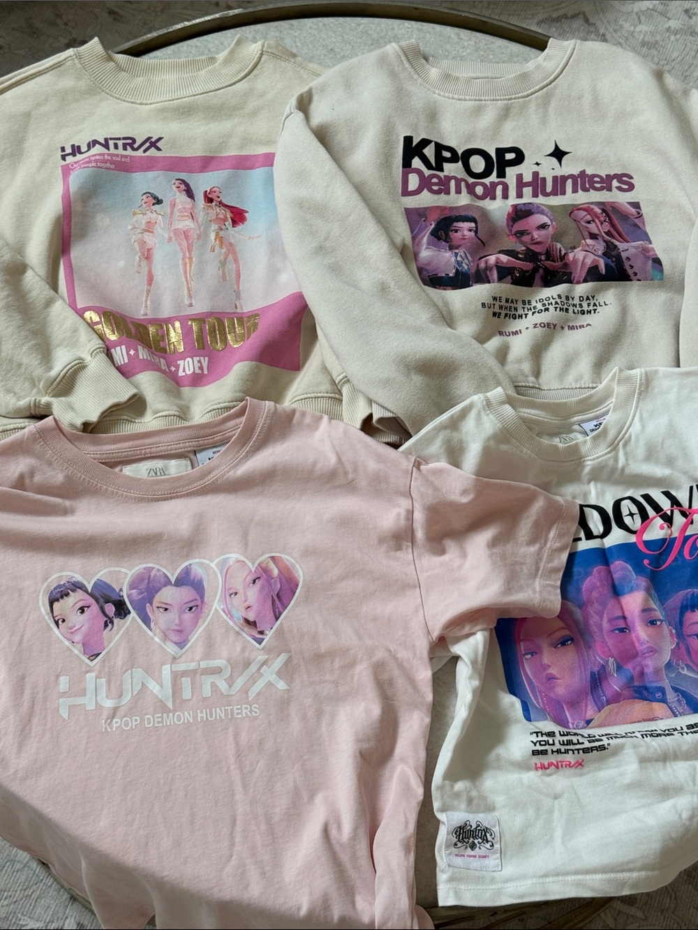 Zara KPOP Demon Hunters Kids Sweatshirts and t shirt set